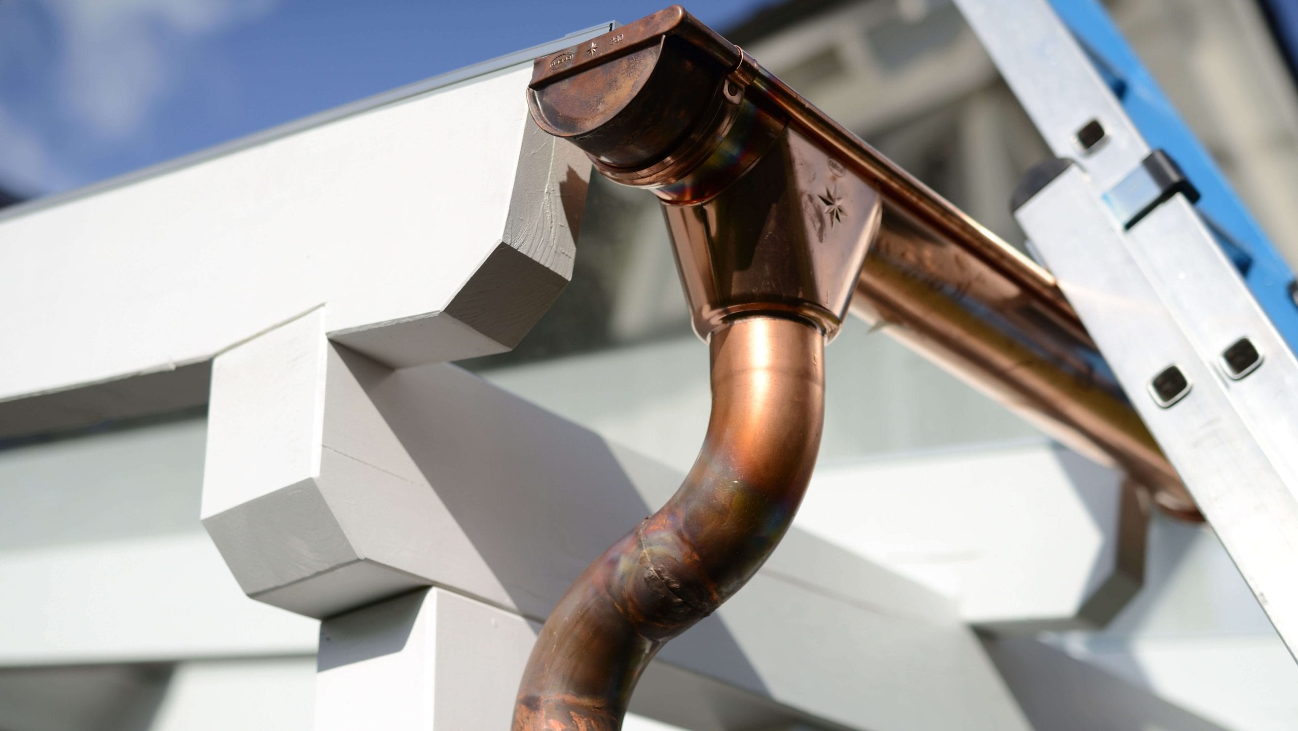 High-end copper gutters with a seamless design for residential properties in San Antonio